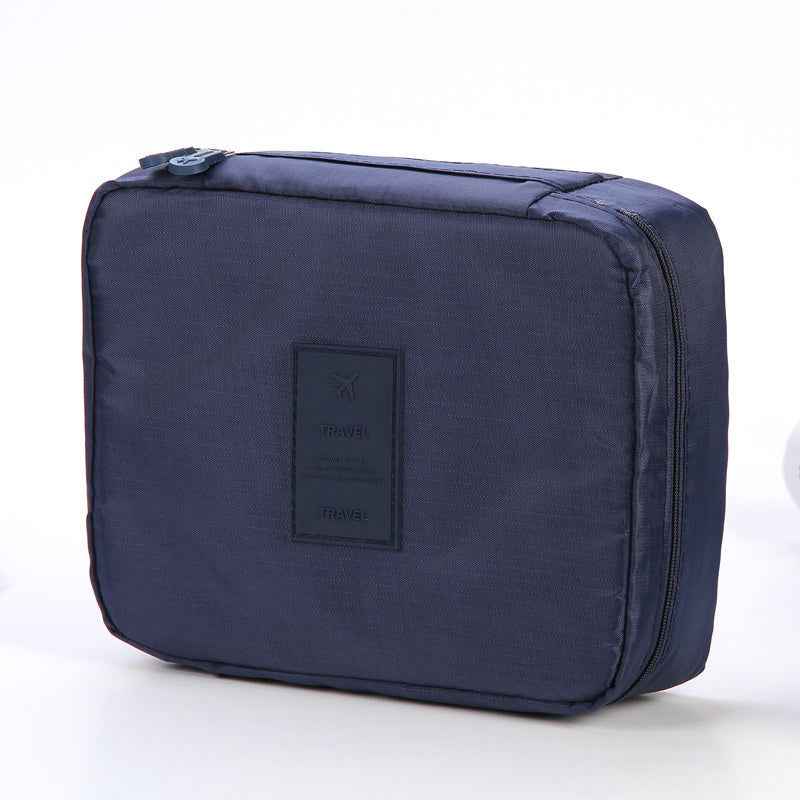 Waterproof Travel Makeup Bag — Large Capacity Cosmetic Organizer with Multi-Pocket Divider for Women