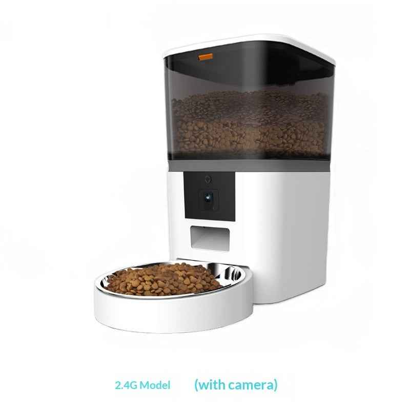 Smart Automatic Pet Feeder with HD Camera — WiFi App-Controlled Dog & Cat Food Dispenser with Two-Way Audio & Video Monitoring