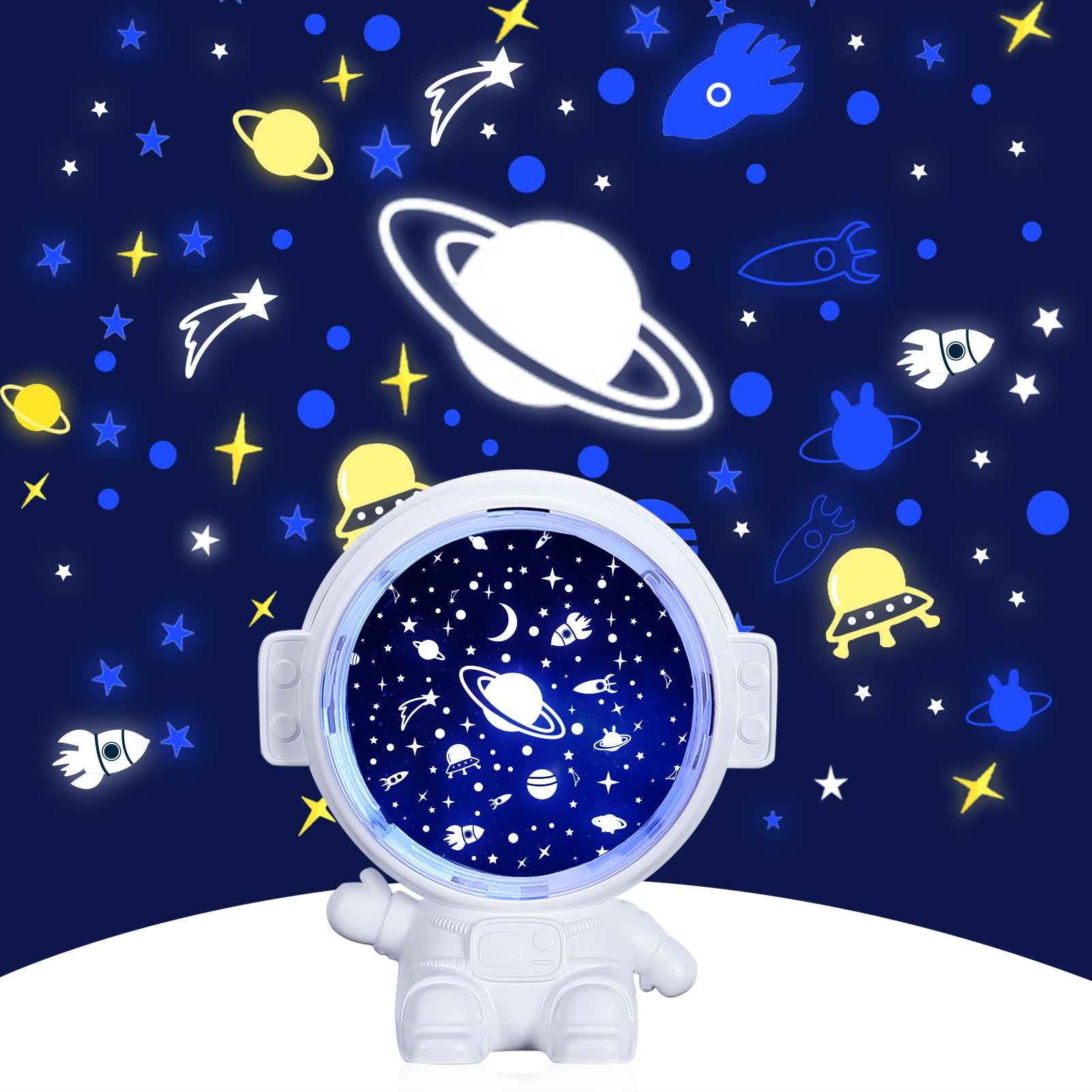 Galaxy Star Projector Night Light — Astronaut Starry Sky Lamp for Kids Bedroom, Room Decor & Relaxation | Perfect Gift
