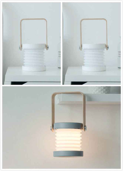 Foldable LED Night Light Lantern — Touch Dimmable USB Rechargeable Portable Reading Lamp for Home, Camping & Bedroom Decor