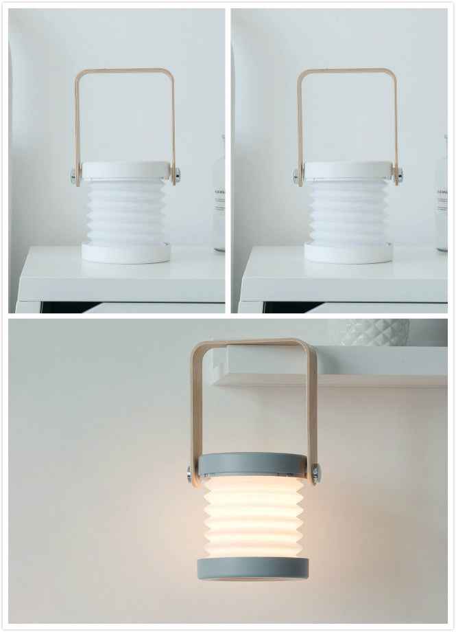 Foldable LED Night Light Lantern — Touch Dimmable USB Rechargeable Portable Reading Lamp for Home, Camping & Bedroom Decor