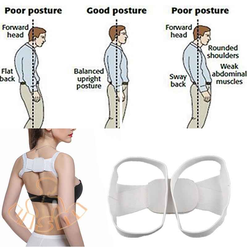 Posture Corrector for Back Pain & Slouching Adjustable Shoulder Back Brace for Spine Alignment & Hunchback Correction - Health Hive