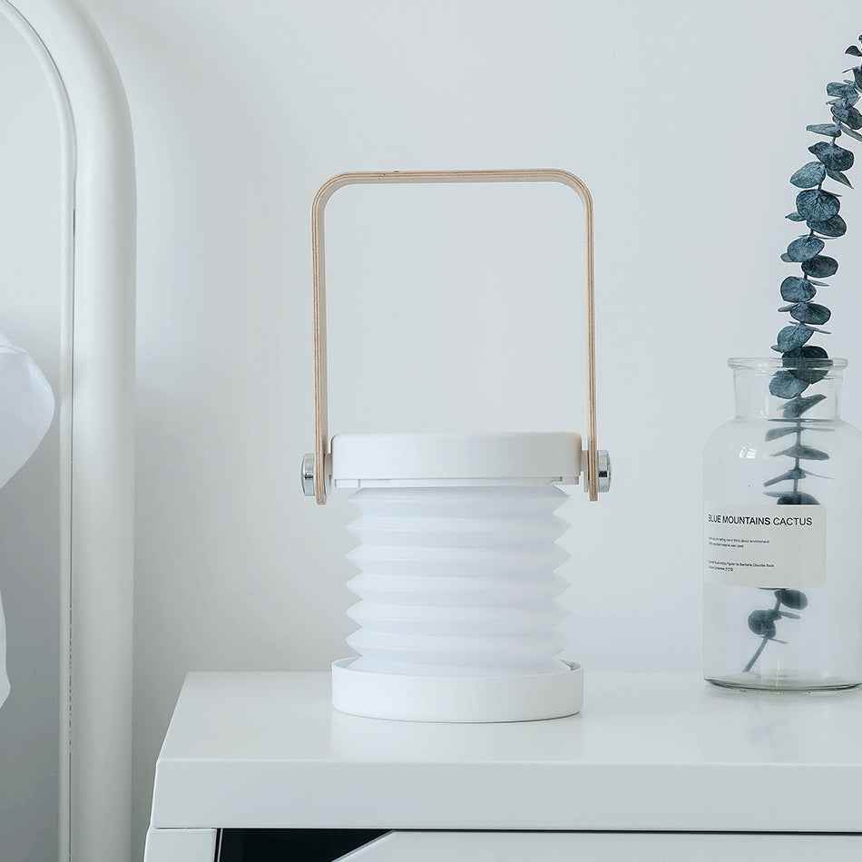 Foldable LED Night Light Lantern — Touch Dimmable USB Rechargeable Portable Reading Lamp for Home, Camping & Bedroom Decor
