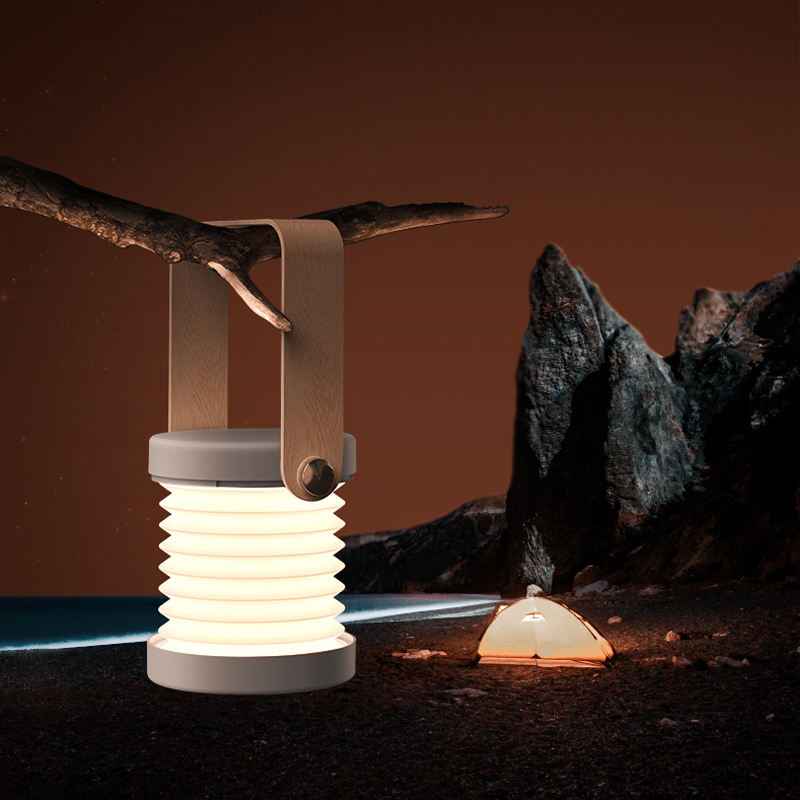 Foldable LED Night Light Lantern — Touch Dimmable USB Rechargeable Portable Reading Lamp for Home, Camping & Bedroom Decor