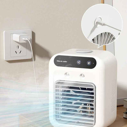 Portable Mini Air Cooler Fan — Personal Evaporative Water Cooling Fan for Room, Office, Bedroom & Car