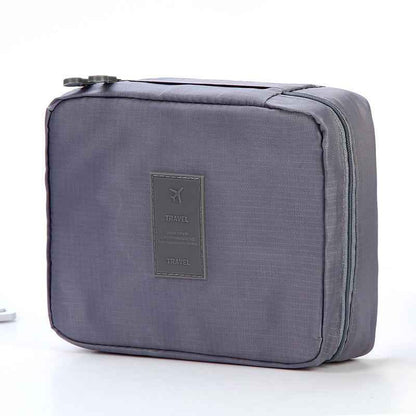 Waterproof Travel Makeup Bag — Large Capacity Cosmetic Organizer with Multi-Pocket Divider for Women