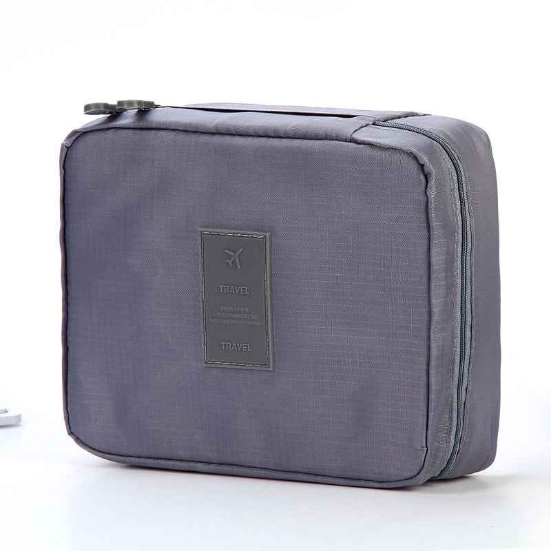 Waterproof Travel Makeup Bag — Large Capacity Cosmetic Organizer with Multi-Pocket Divider for Women