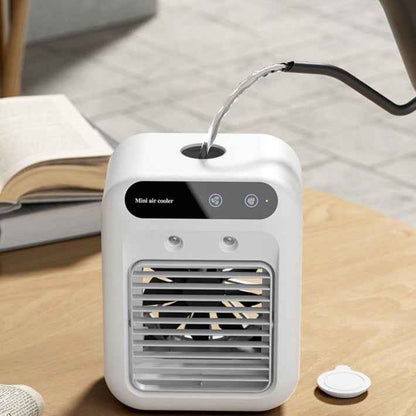 Portable Mini Air Cooler Fan — Personal Evaporative Water Cooling Fan for Room, Office, Bedroom & Car
