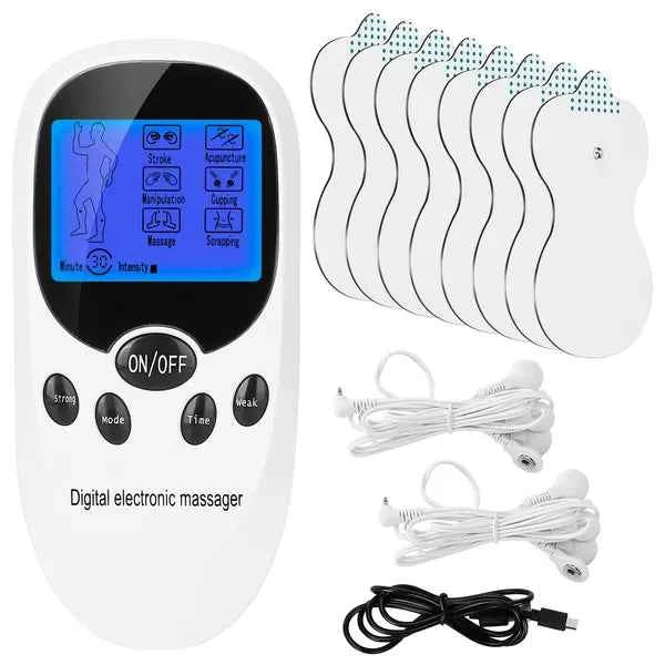TENS Unit for Back Pain & Sciatica — Dual Channel EMS Muscle Stimulator & Nerve Stimulator for Knee Pain, Chronic Pain & Drug-Free Physical Therapy | Electrode Pads Included